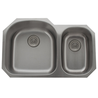 Pelican PL-VS7030 18G Stainless Steel Double Bowl Undermount Kitchen Sink 31-1/2'' x 20-1/2''